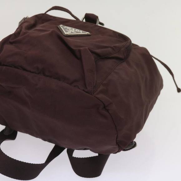 PRADA Backpack Nylon Wine Red Auth bs11789 - Picture 14 of 16